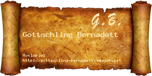 Gottschling Bernadett névjegykártya